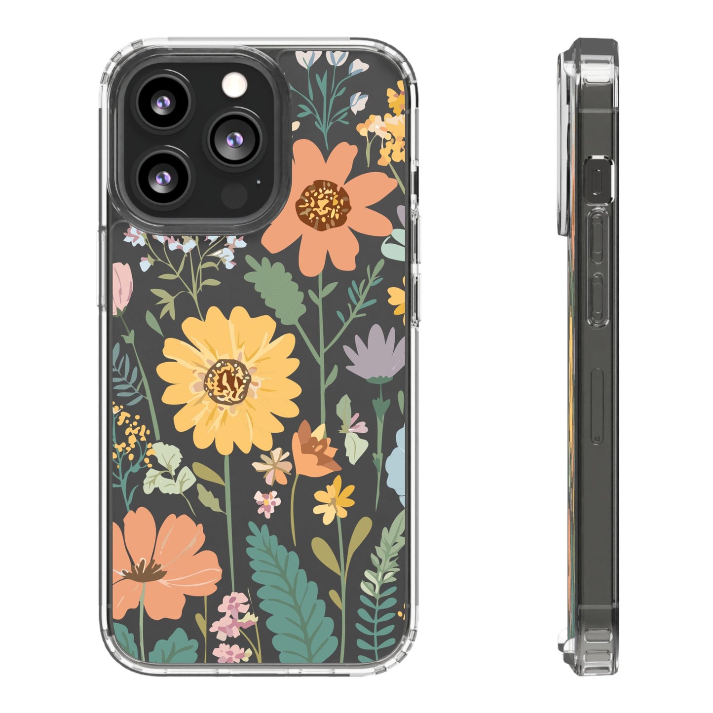 Floral Clear Phone Cases - Stylish Protection, Ideal Gift for Her, Spring/Summer Decor, Nature Lover Accessory, Trendy Phone Accessories