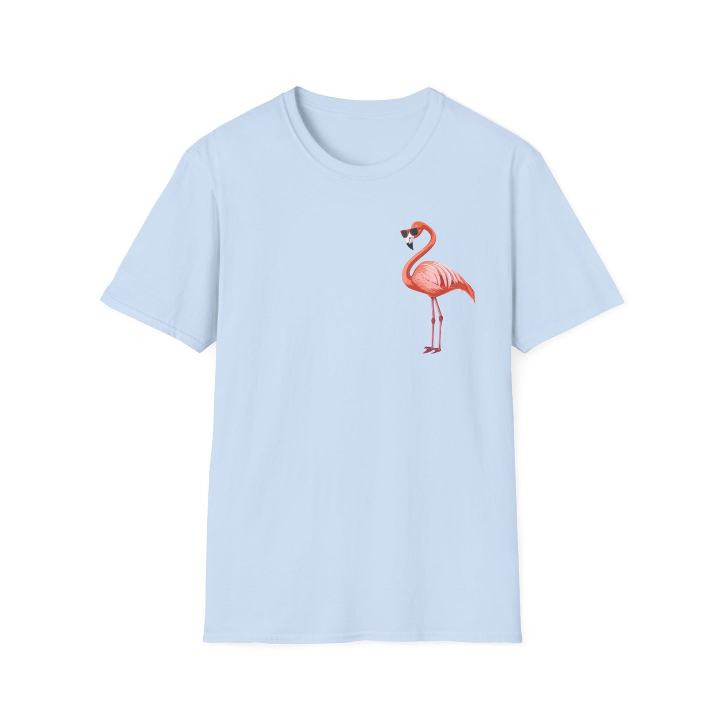 Flamingo Graphic Unisex Softstyle T-Shirt - Summer Vibes, Casual Wear, Perfect for Beach Days