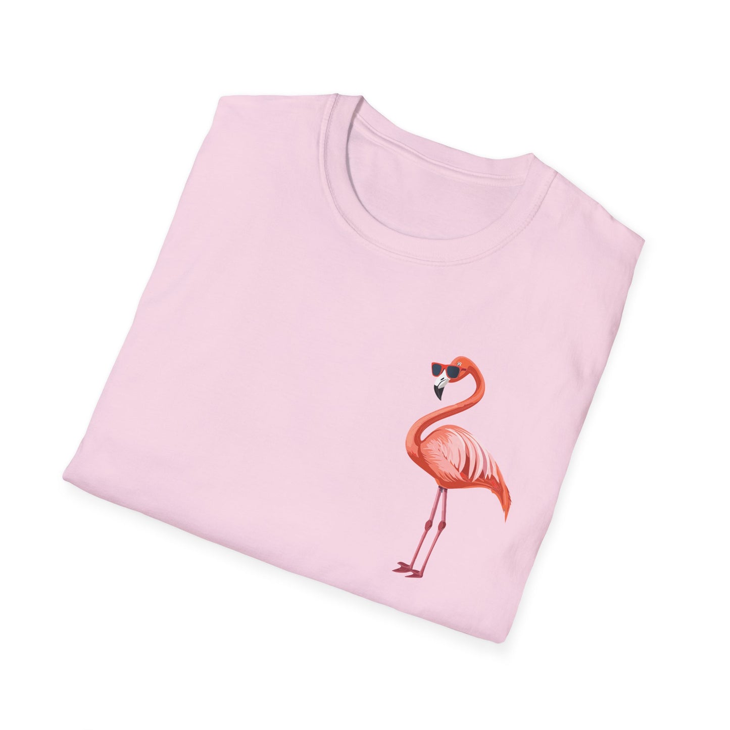 Flamingo Graphic Unisex Softstyle T-Shirt - Summer Vibes, Casual Wear, Perfect for Beach Days
