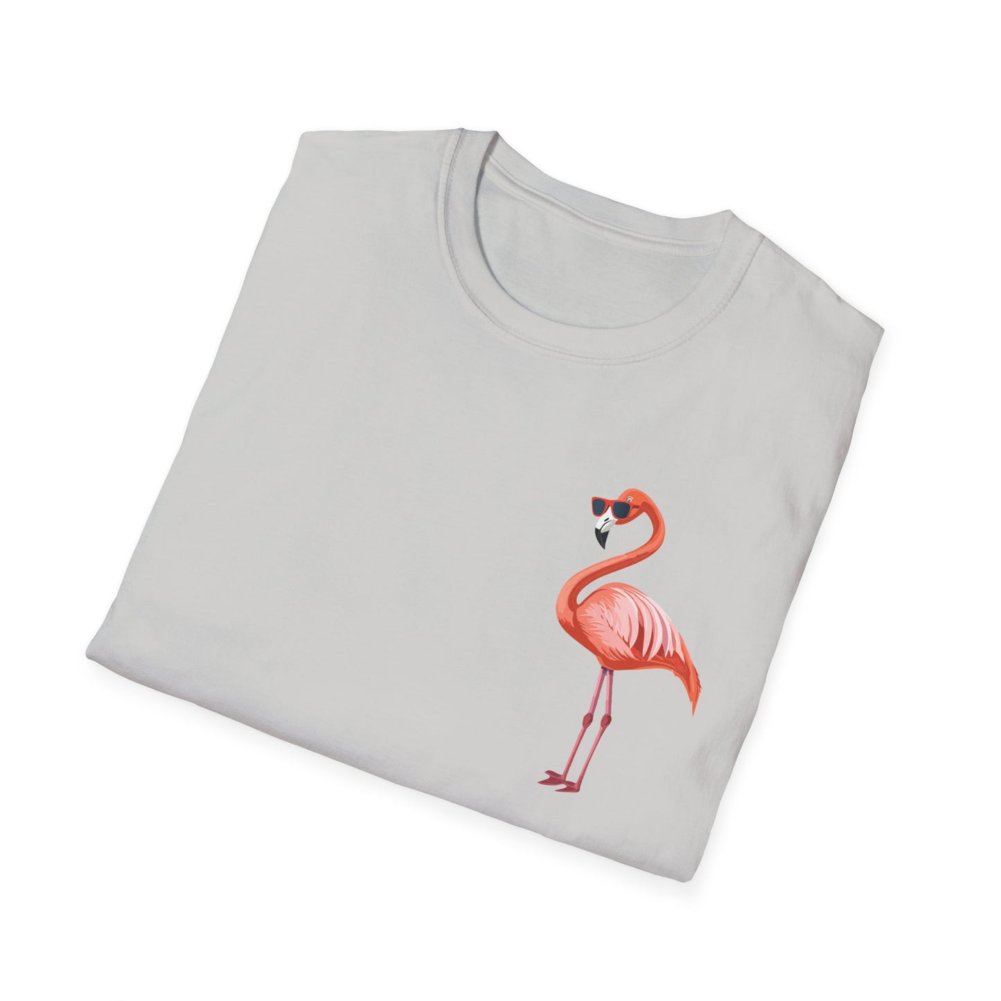 Flamingo Graphic Unisex Softstyle T-Shirt - Summer Vibes, Casual Wear, Perfect for Beach Days