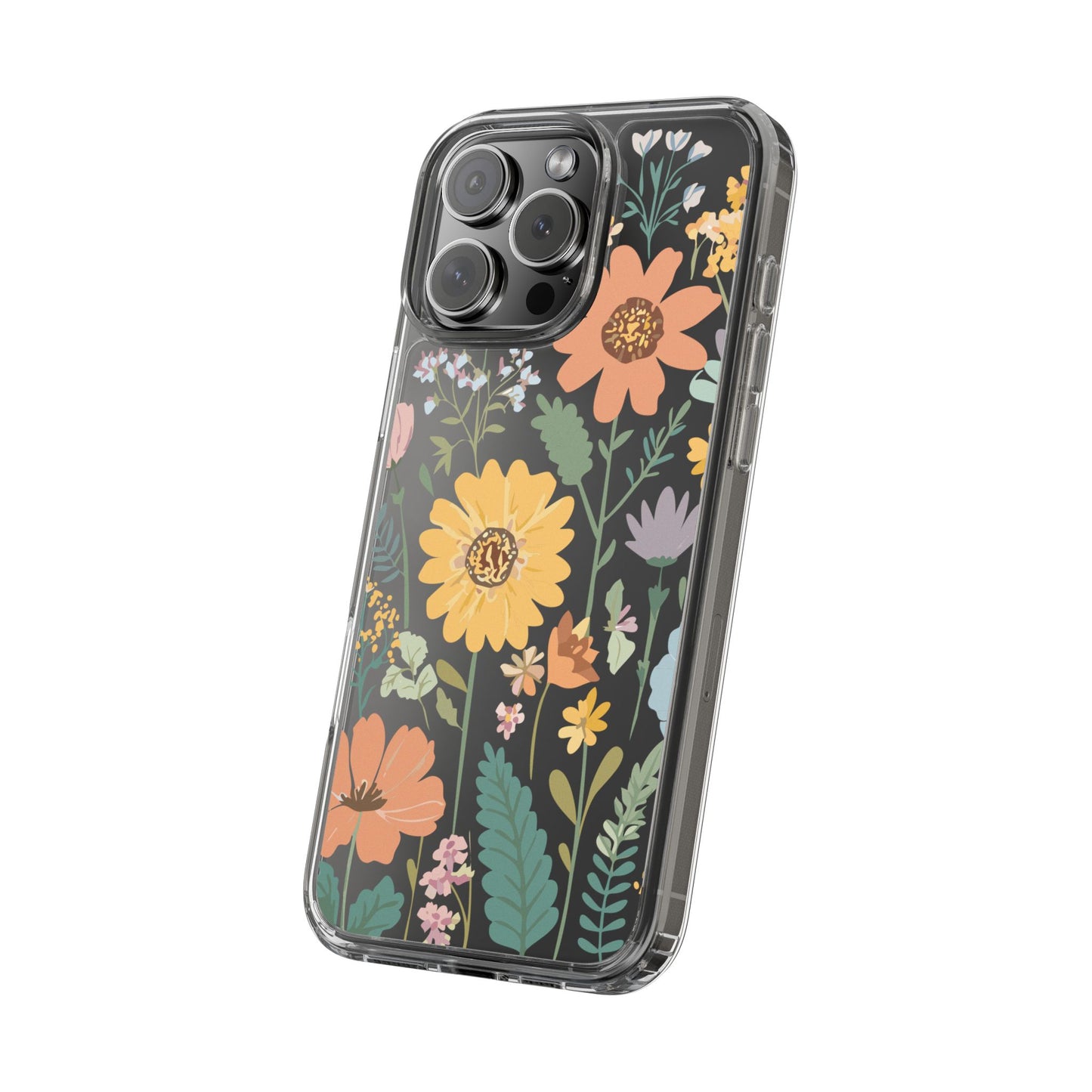 Floral Clear Phone Cases - Stylish Protection, Ideal Gift for Her, Spring/Summer Decor, Nature Lover Accessory, Trendy Phone Accessories