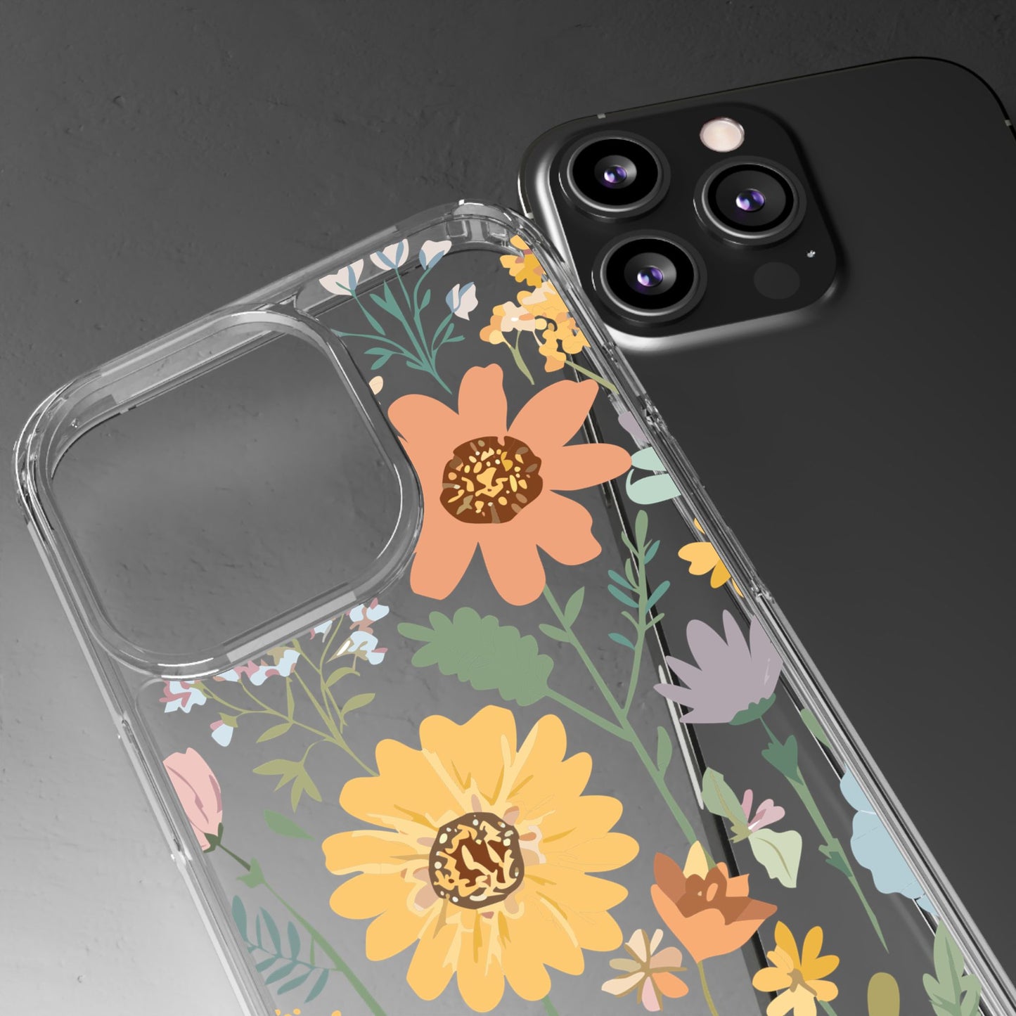 Floral Clear Phone Cases - Stylish Protection, Ideal Gift for Her, Spring/Summer Decor, Nature Lover Accessory, Trendy Phone Accessories
