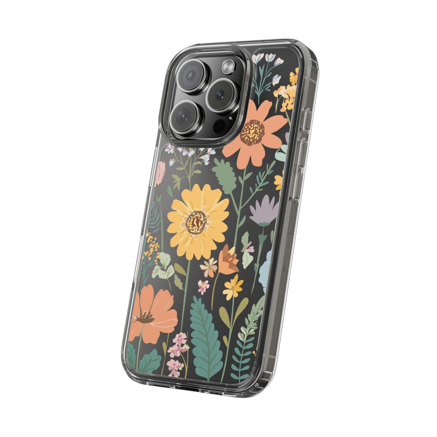 Floral Clear Phone Cases - Stylish Protection, Ideal Gift for Her, Spring/Summer Decor, Nature Lover Accessory, Trendy Phone Accessories