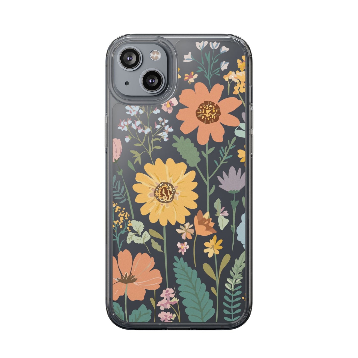 Floral Clear Phone Cases - Stylish Protection, Ideal Gift for Her, Spring/Summer Decor, Nature Lover Accessory, Trendy Phone Accessories
