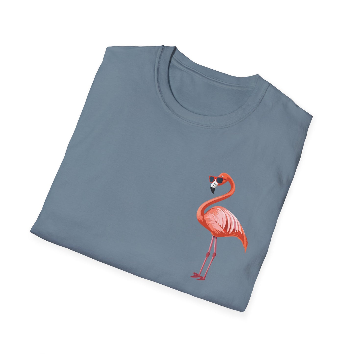 Flamingo Graphic Unisex Softstyle T-Shirt - Summer Vibes, Casual Wear, Perfect for Beach Days