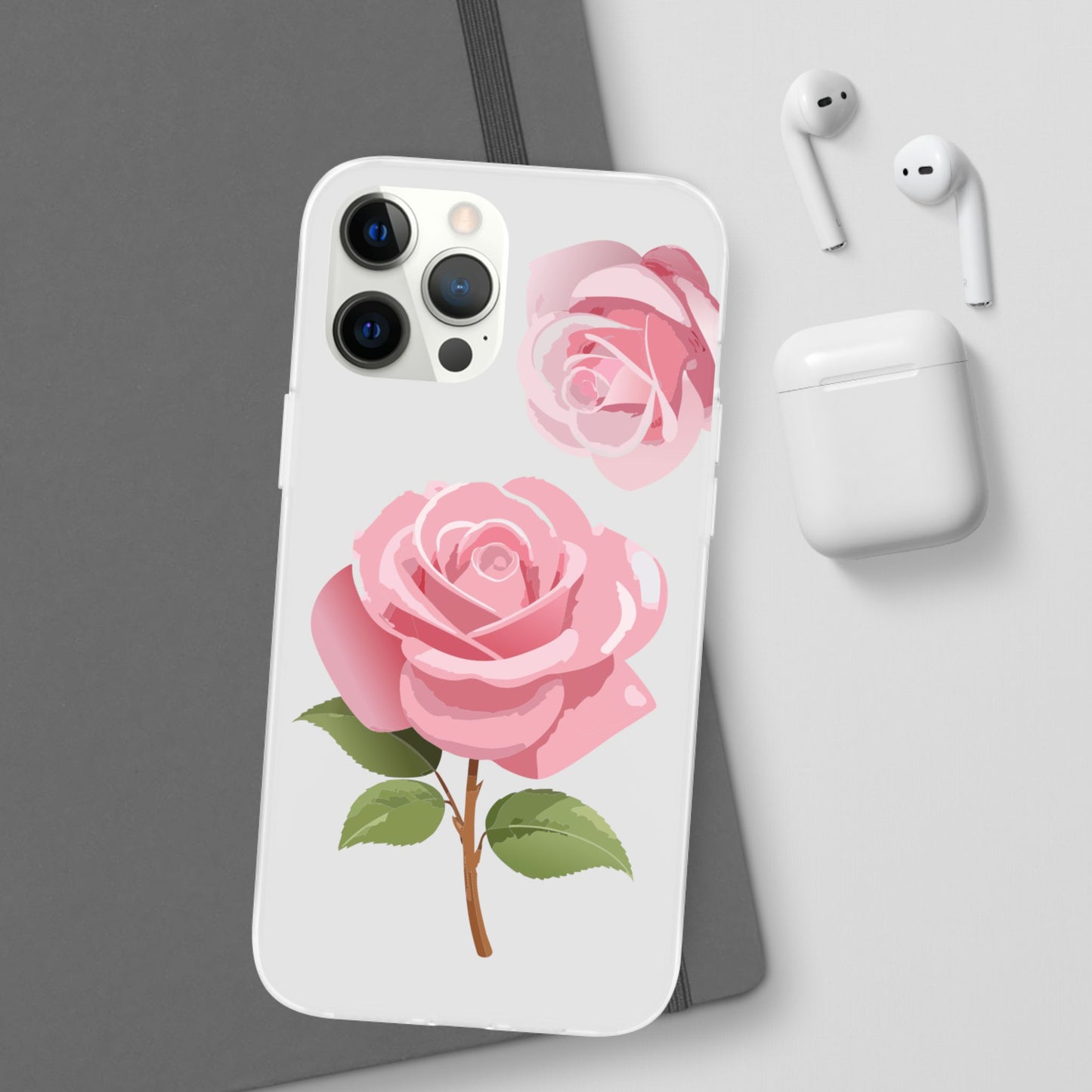 Romantic Rose Flexi Case - Floral Design, Perfect for Nature Lovers