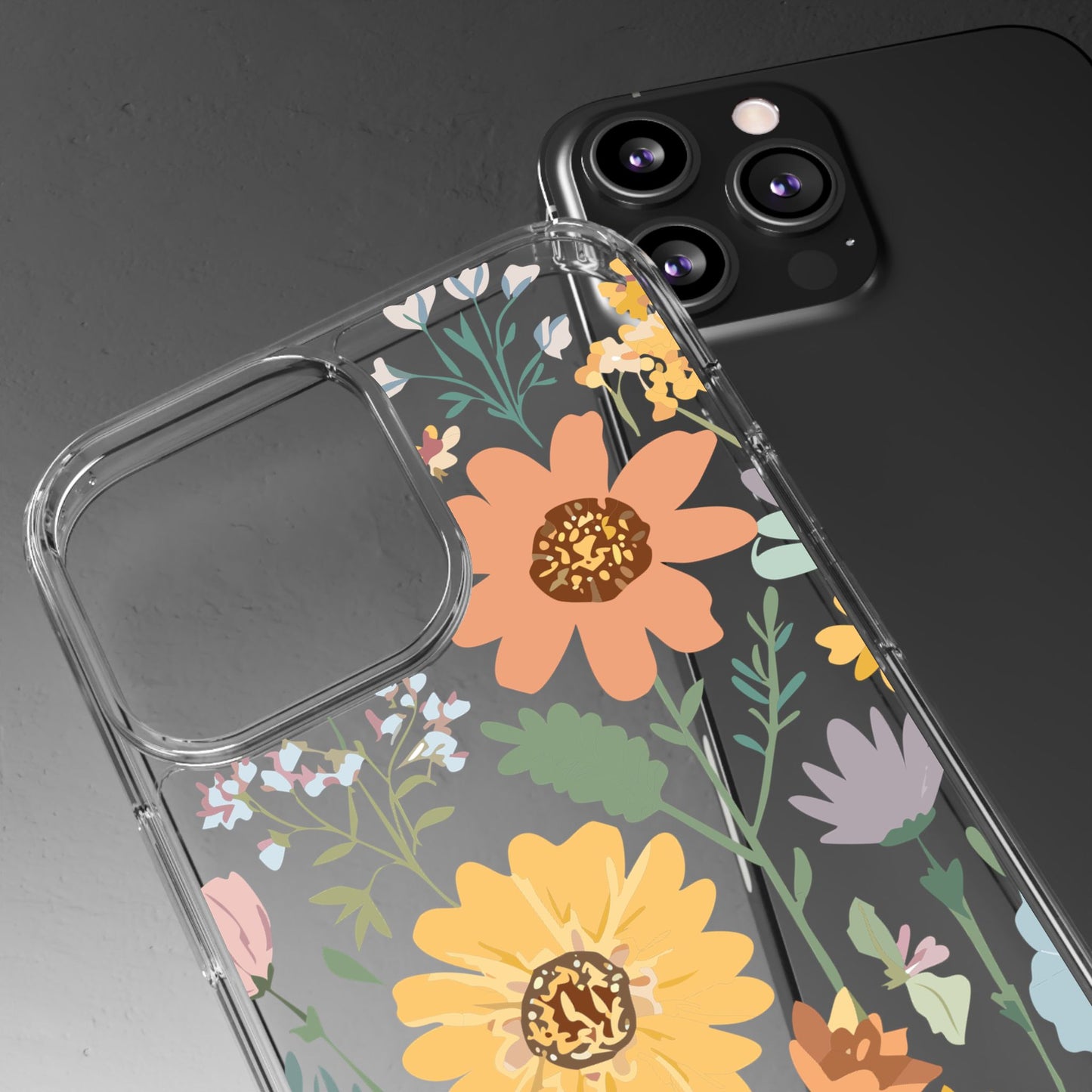 Floral Clear Phone Cases - Stylish Protection, Ideal Gift for Her, Spring/Summer Decor, Nature Lover Accessory, Trendy Phone Accessories