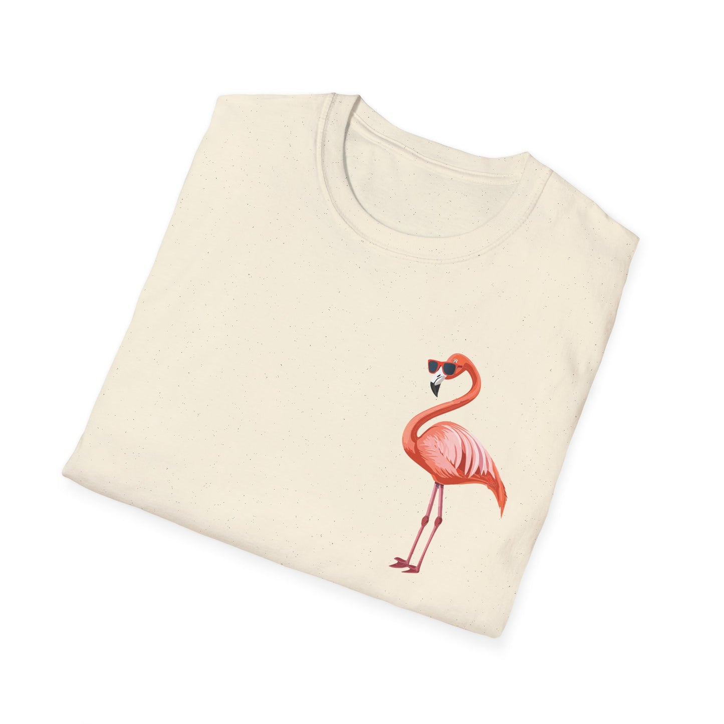 Flamingo Graphic Unisex Softstyle T-Shirt - Summer Vibes, Casual Wear, Perfect for Beach Days