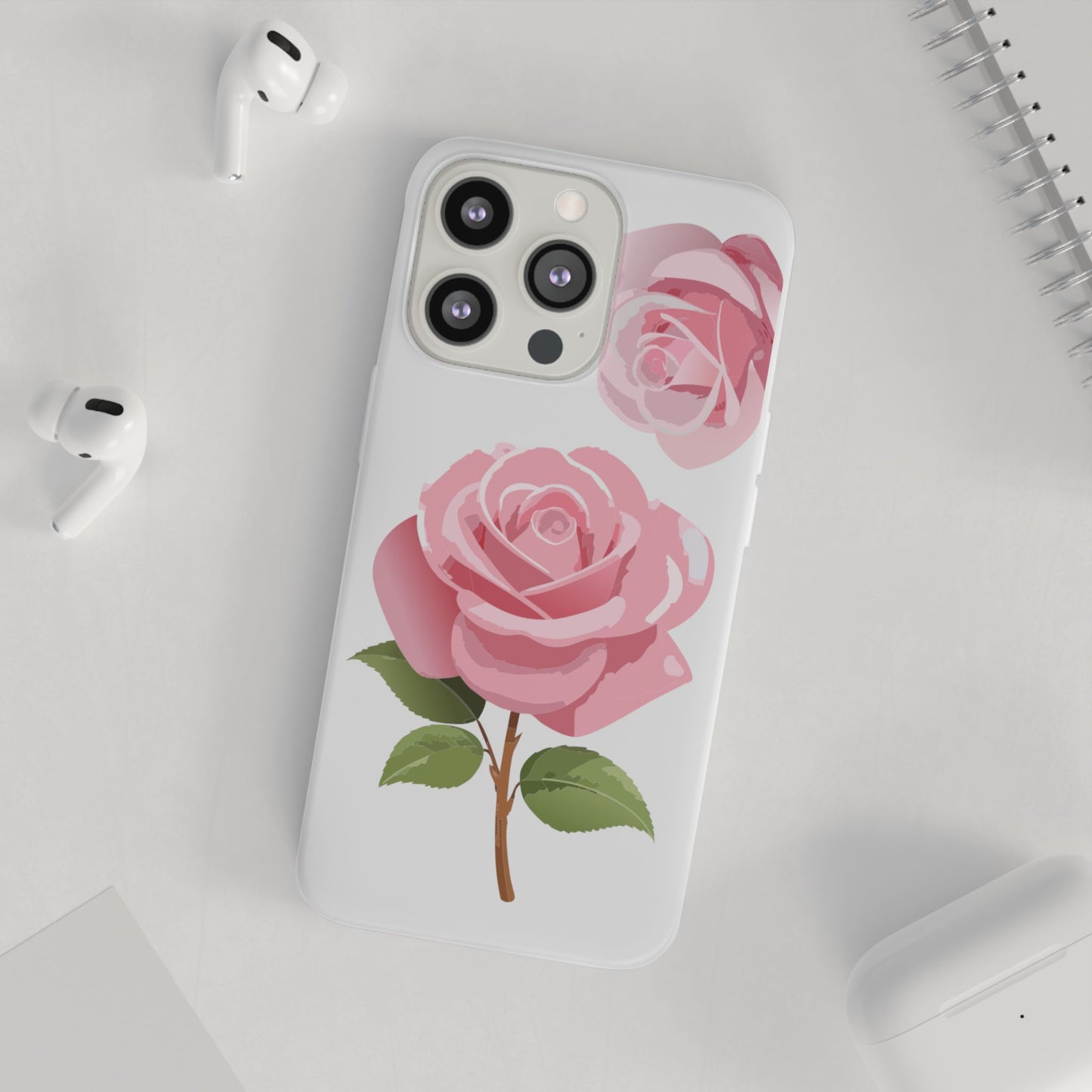 Romantic Rose Flexi Case - Floral Design, Perfect for Nature Lovers