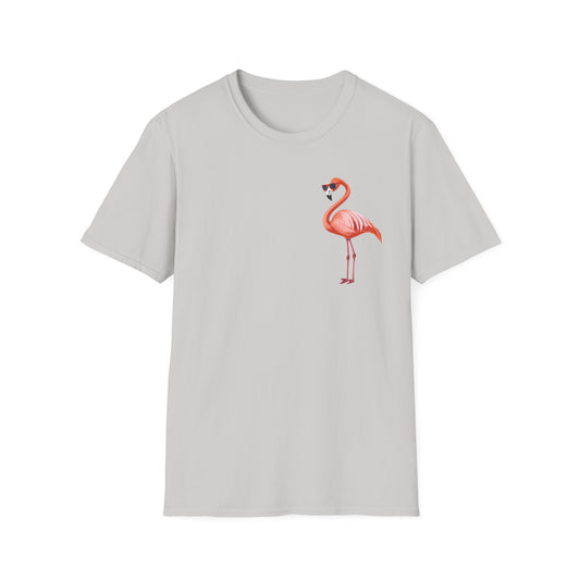 Flamingo Graphic Unisex Softstyle T-Shirt - Summer Vibes, Casual Wear, Perfect for Beach Days