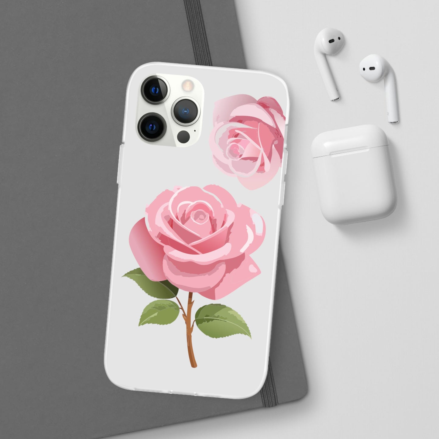 Romantic Rose Flexi Case - Floral Design, Perfect for Nature Lovers